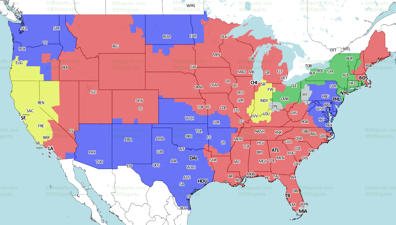 PACKERVILLE, U.S.A.: 2017 Week 1 Sunday TV Maps