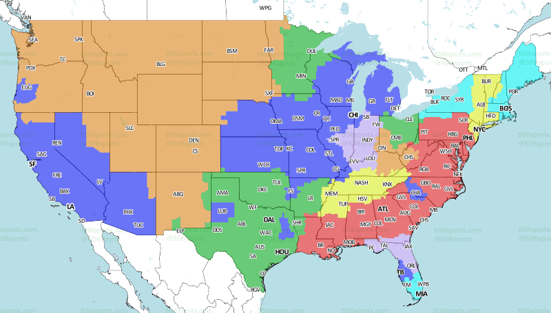 NFL Week 3 broadcast maps