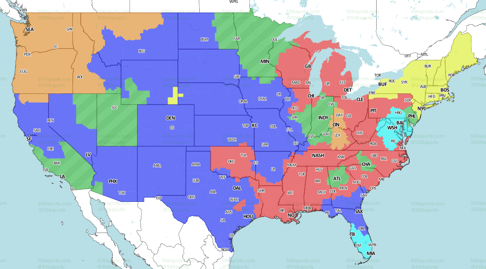 NFL Week 8 TV coverage maps