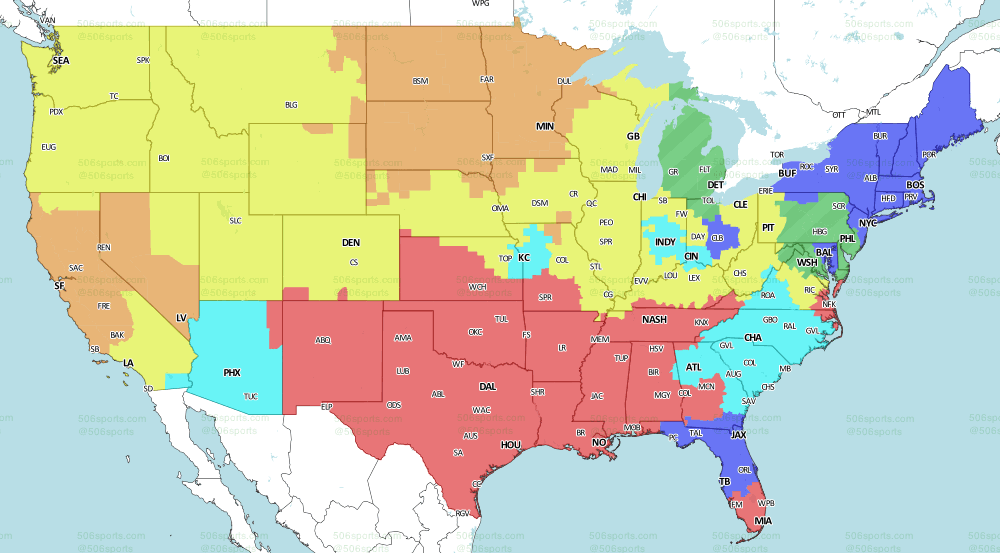 Week 3 NFL TV schedule and game maps