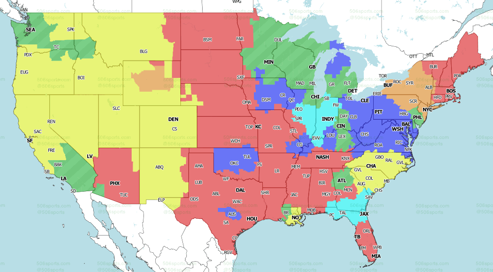 NFL coverage map 2022: TV schedule Week 13