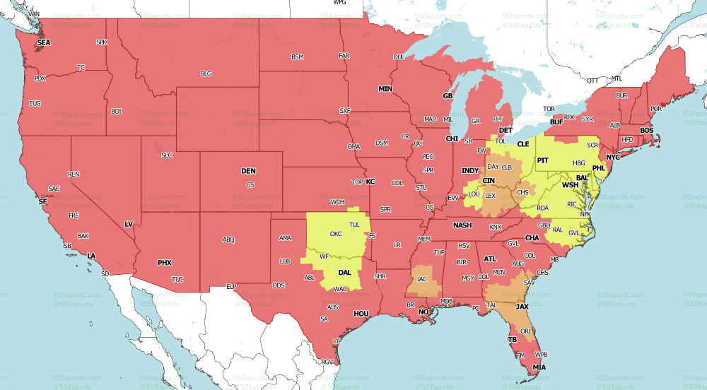 sunday nfl coverage map