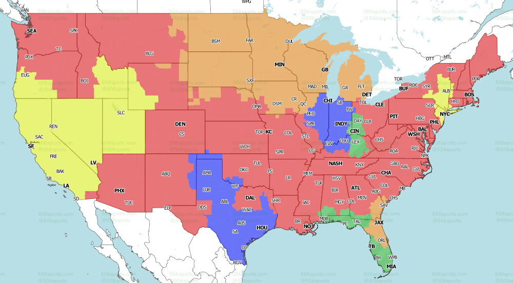 NFL TV Schedule and Maps: Week 13, 2020 - The Stadium Wall Archives
