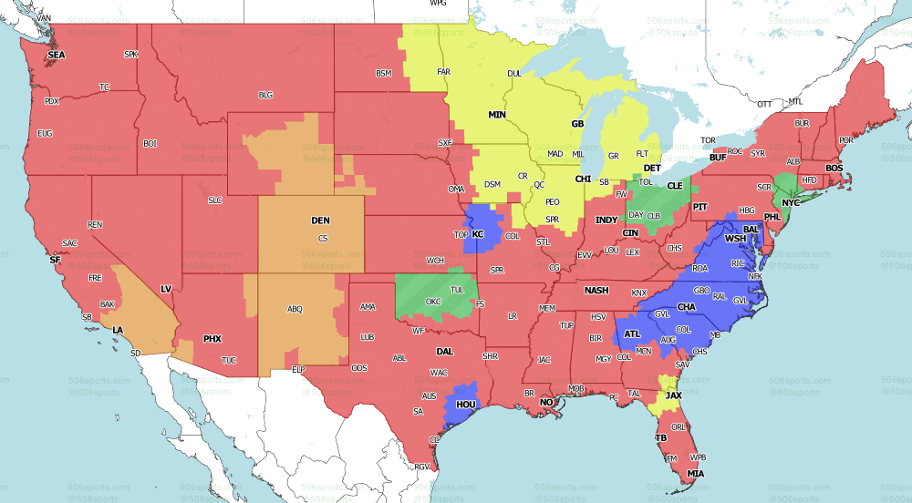 NFL Coverage Map Week 1: TV Schedule for FOX, CBS Broadcasts