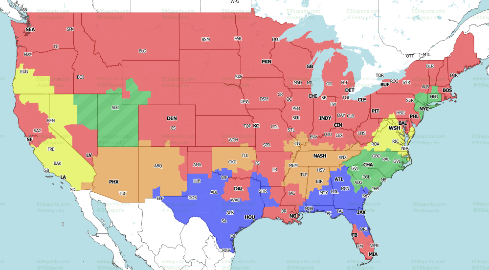 NFL Week 1 broadcast maps