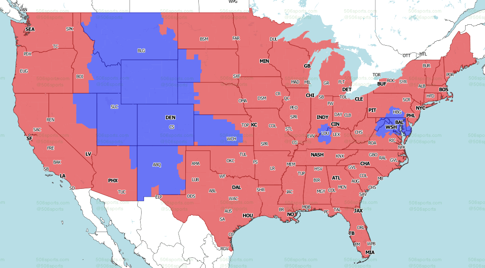 NFL on CBS Late Games TV Map 2021