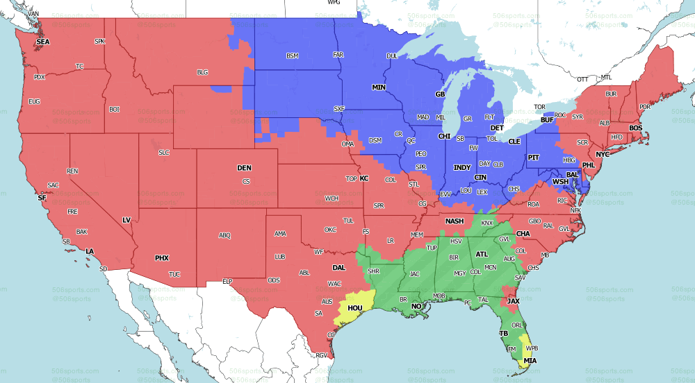 506 Sports - NFL Maps: Week 9, 2022