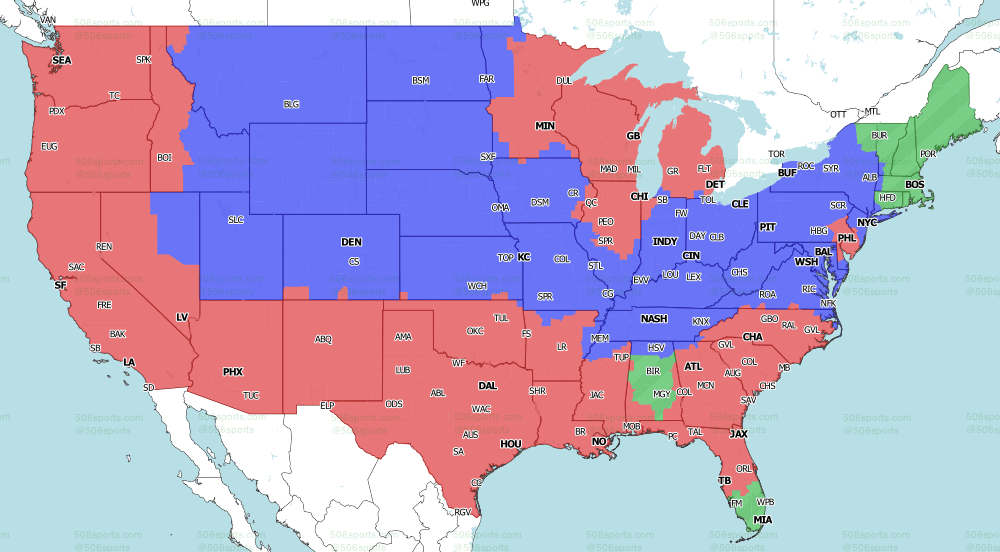 2022 NFL Week 6 coverage maps released - Detroit Sports Nation