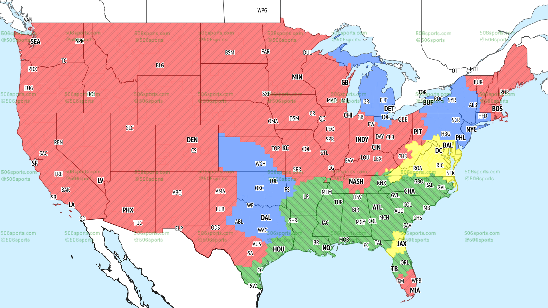 NFL Week 1 Coverage Maps