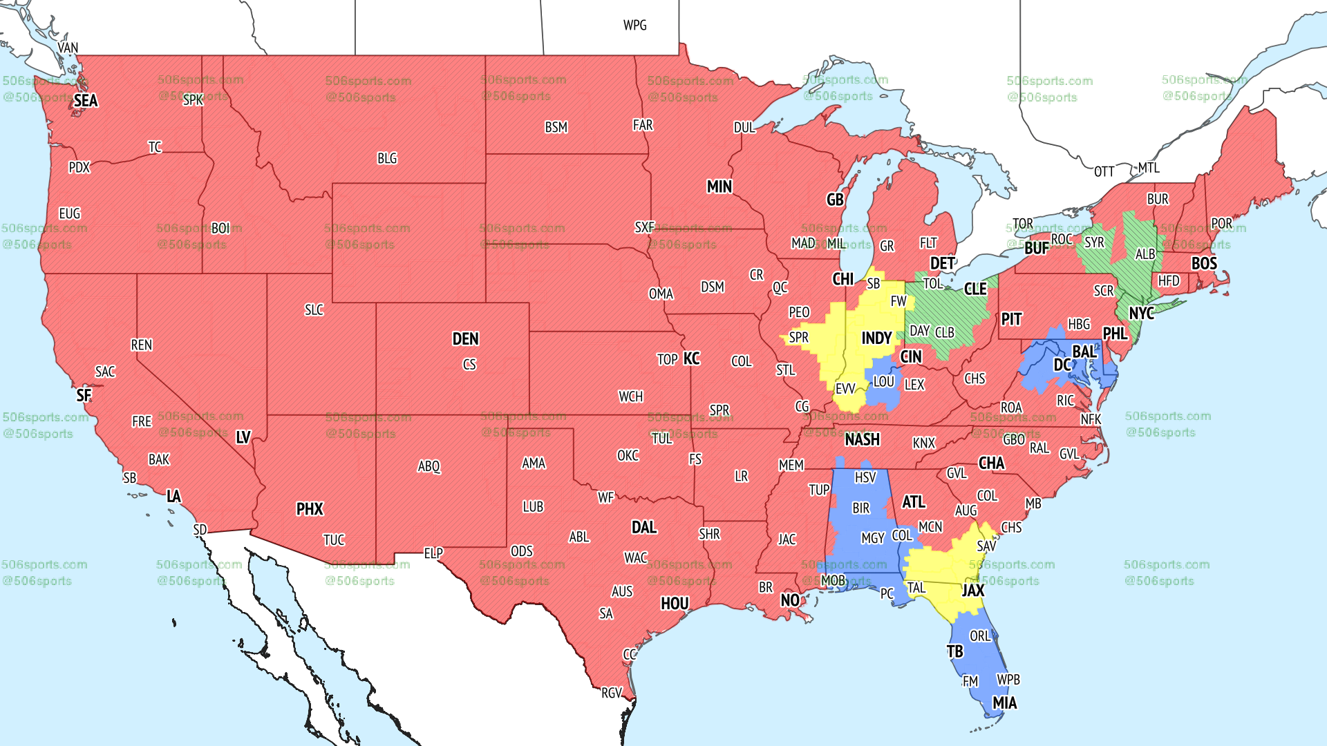 506 Sports NFL Maps Week 2 2022