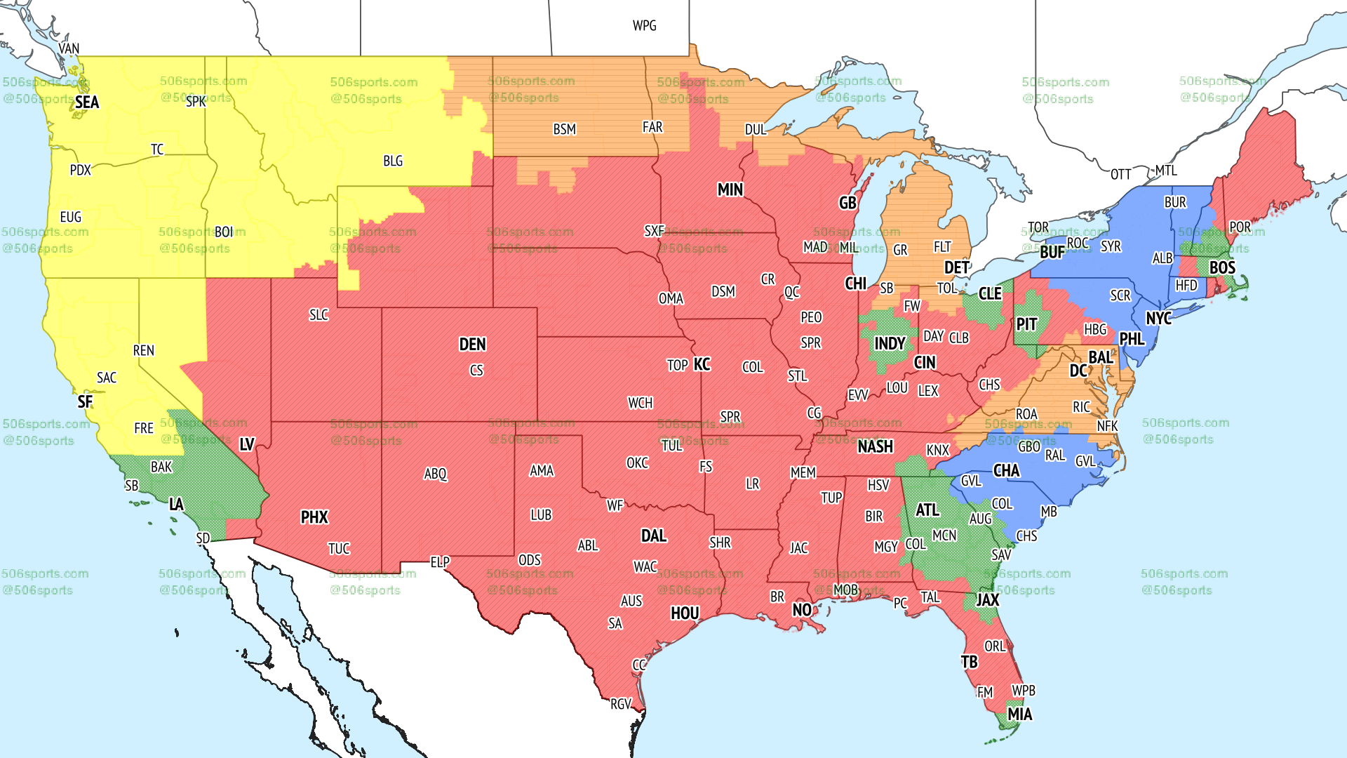 NFL Week 1 Coverage Maps