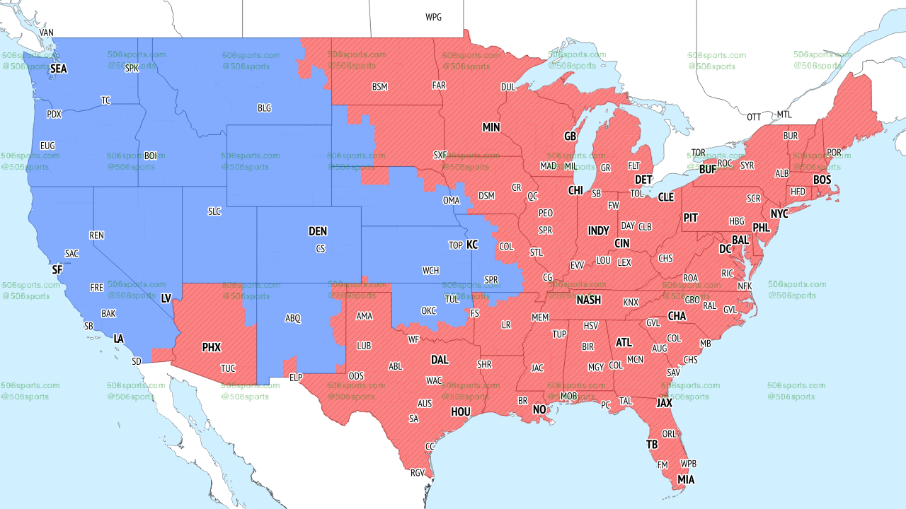 NFL coverage map Week 4: NFL TV map, broadcast info for Sunday's