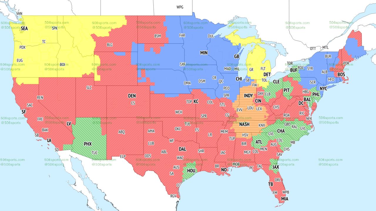 2022 NFL Distribution Map: What games will you get to see in Week 7? -  Behind the Steel Curtain