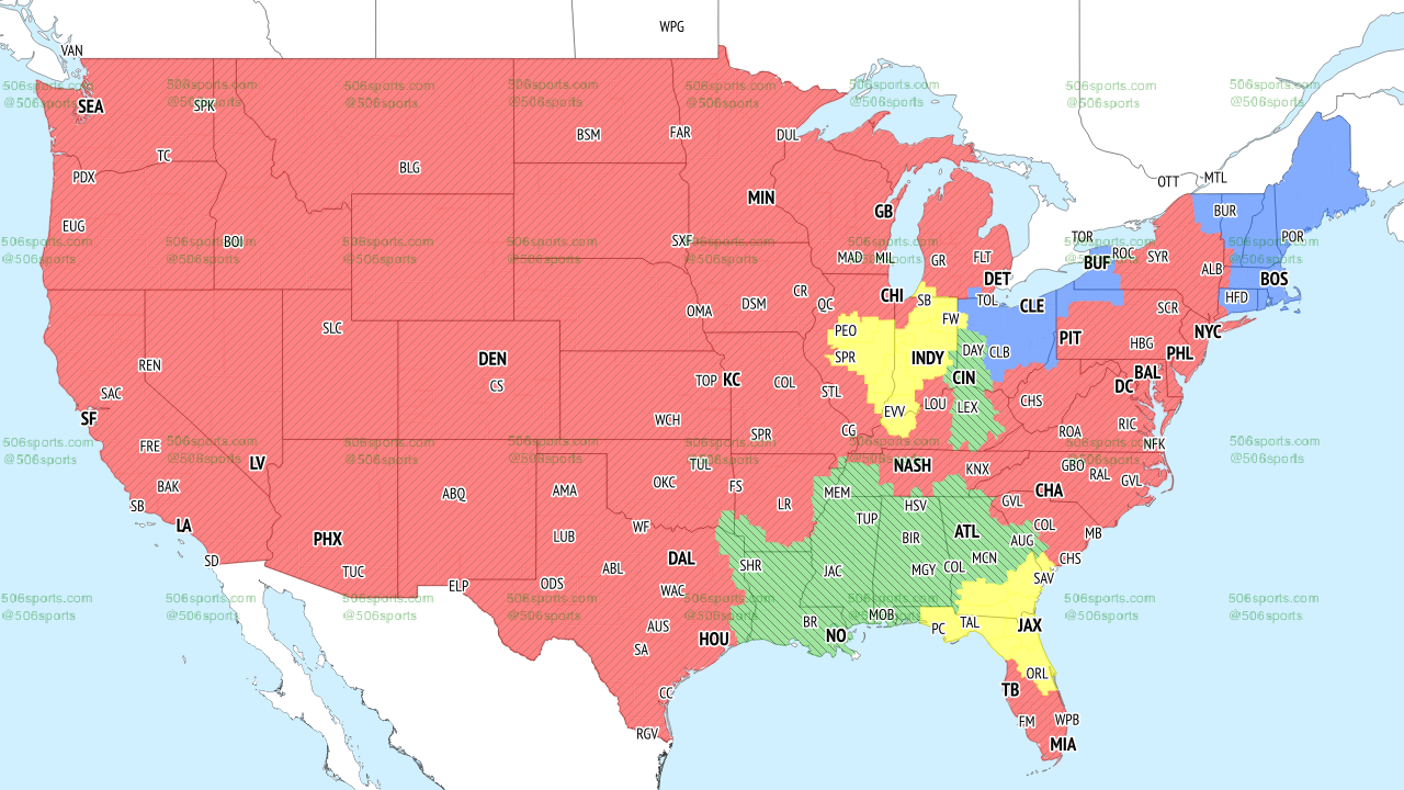 NFL Week 6 TV coverage maps