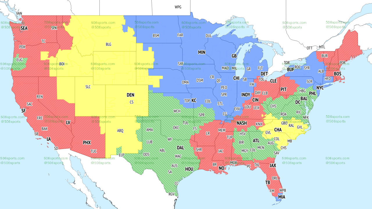 NFL Week 17 TV coverage maps