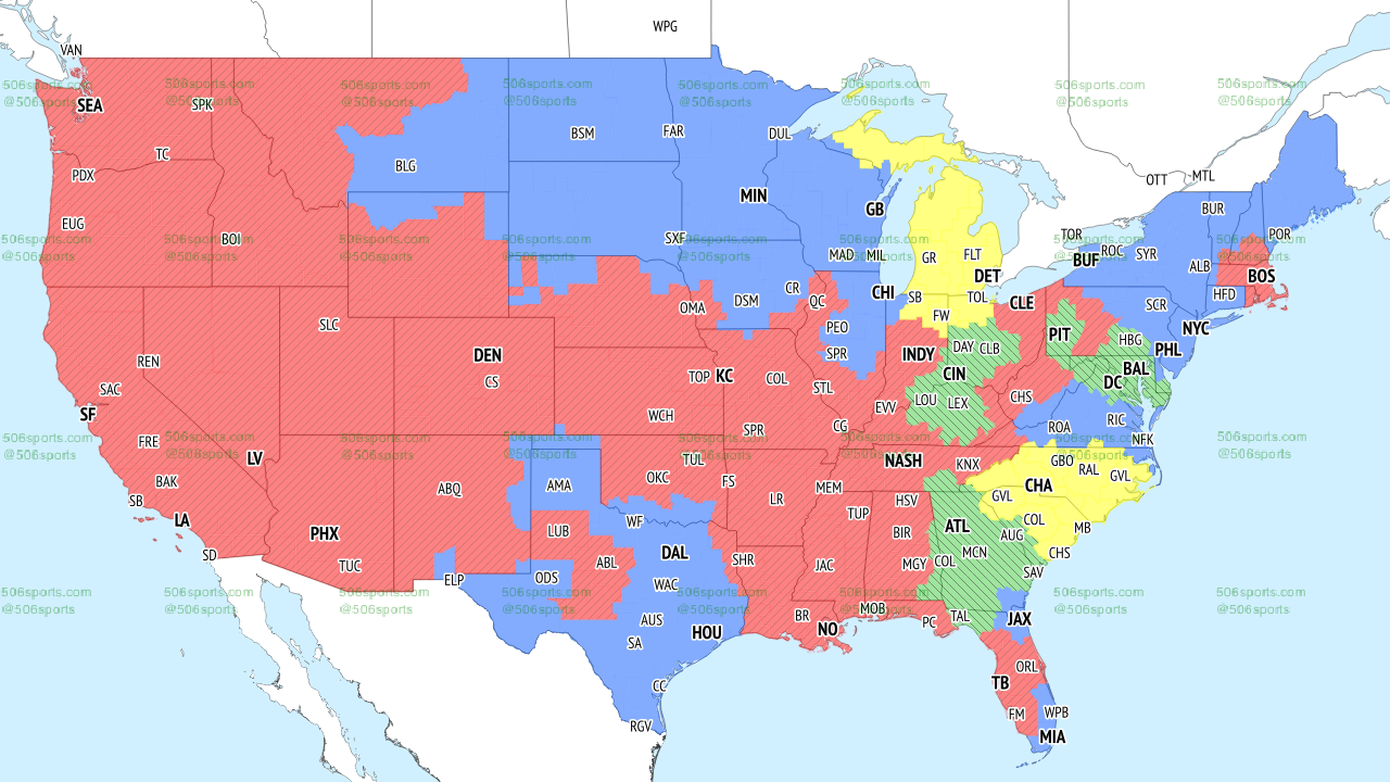 506 Sports - NFL Maps: Week 16, 2022