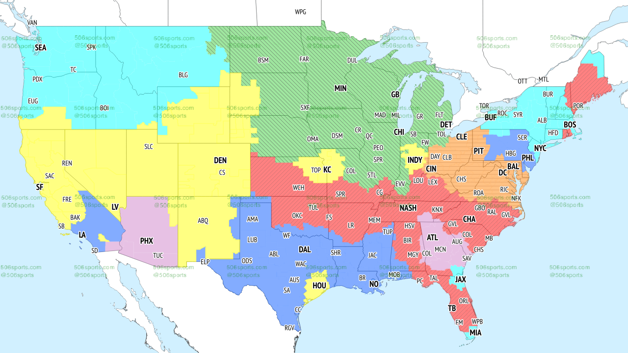 506 Sports - NFL Maps: Week 17, 2022