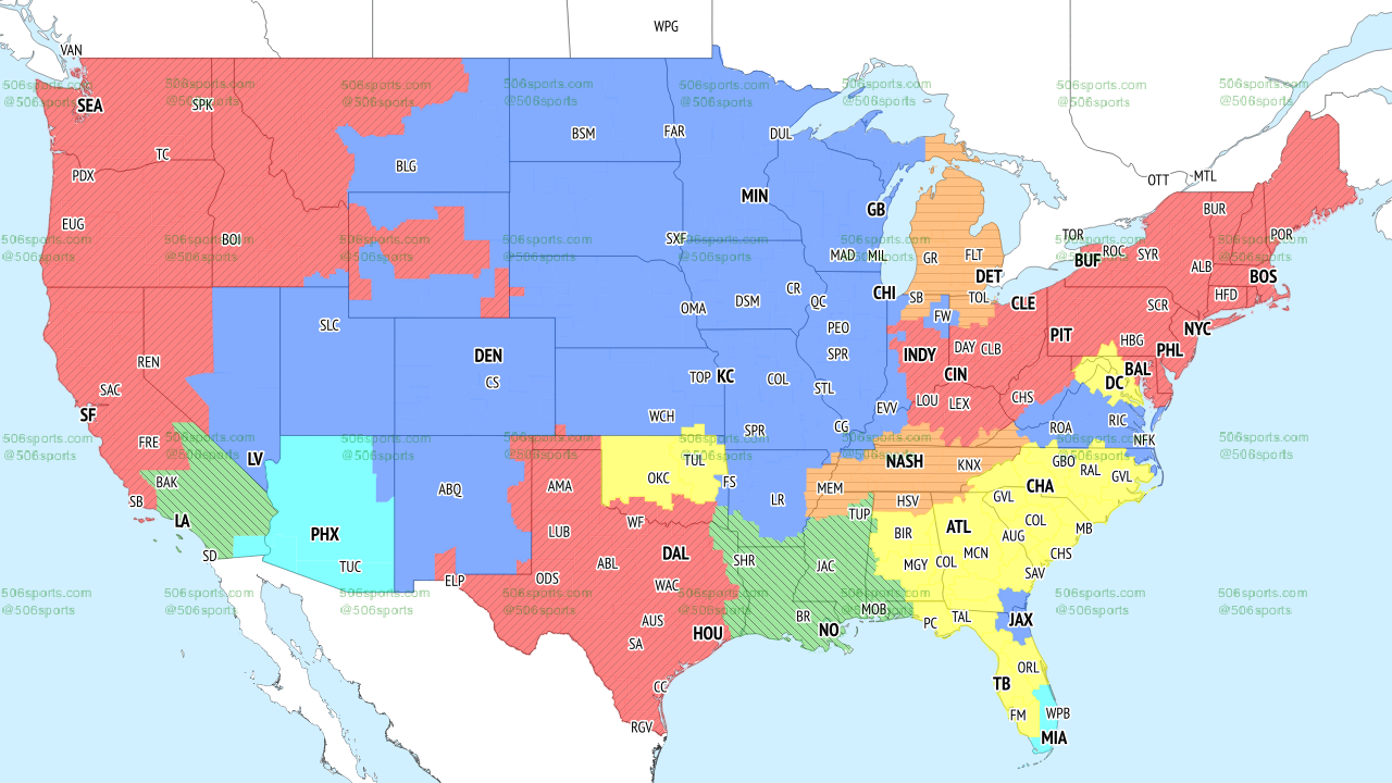 NFL Coverage Map Week 8: Complete TV Viewing Schedule for FOX, CBS, and ...